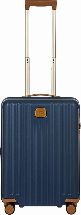 Bric's Capri 2.0 21-Inch Spinner - Luxury Carry On Luggage With Spinner Wheels - Lightweight Suitcases with Wheels Made From Durable Polycarbonate - Matte Blue
