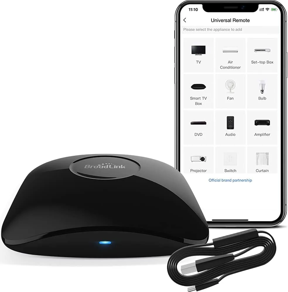 BroadLink RM4 PRO  HTS2 IR/RF Version Wireless Universal Remote Hub with Temp and Humidity Sensor Smart Home Solution