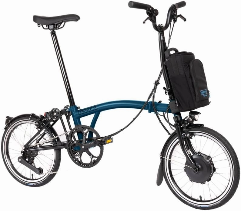 Brompton Electric Folding Bike for Adults C Line 12-Speed | Compact, Lightweight, Pedal-Assist Commuter E-Bike
