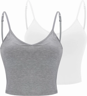 Built in Bra Tank Tops for Women Chest Pad Without Wearing Bra One Tank Top Yoga Camisole Tops Women Built in Bras