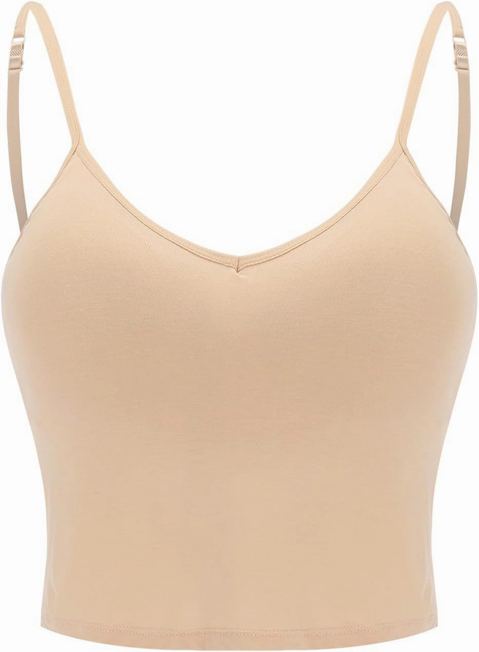 Built in Bra Tank Tops for Women Chest Pad Without Wearing Bra One Tank Top Yoga Camisole Tops Women Built in Bras