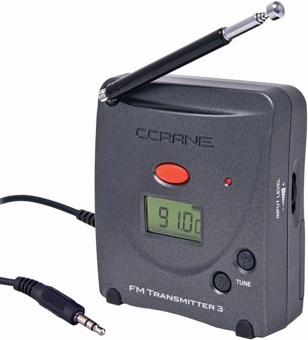 C. Crane Digital FM Transmitter 3 Send Near Broadcast Quality Stereo Audio from Your Mobile Phone or Any Audio Device to A Nearby FM Radio. Broadcast at Churches, Gyms, Correctional Facility & More
