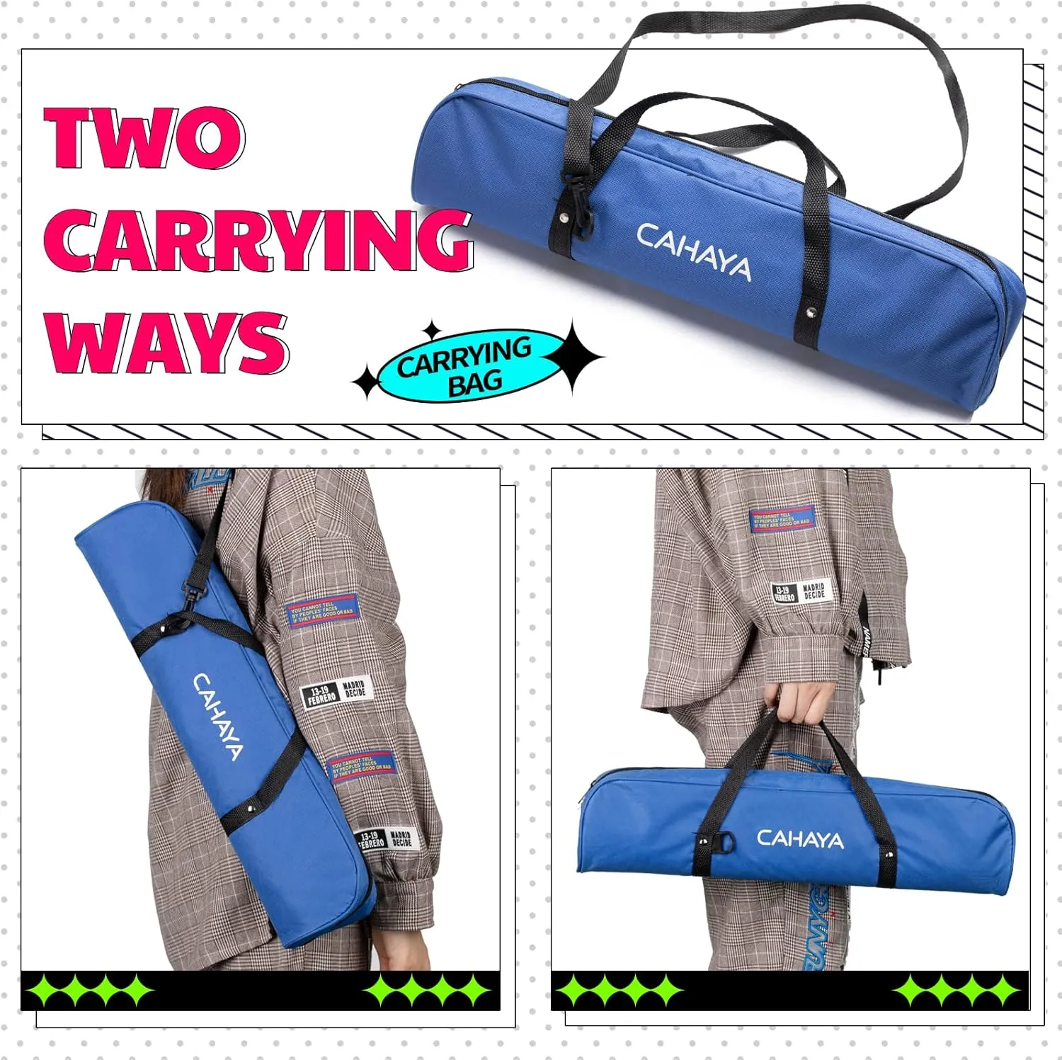 CAHAYA Melodica 37 Keys with Carrying Bag and 2 with Mouthpieces Air Piano Keyboard Musical Instrument for Kids and Adults, Blue, Model CY0049-2