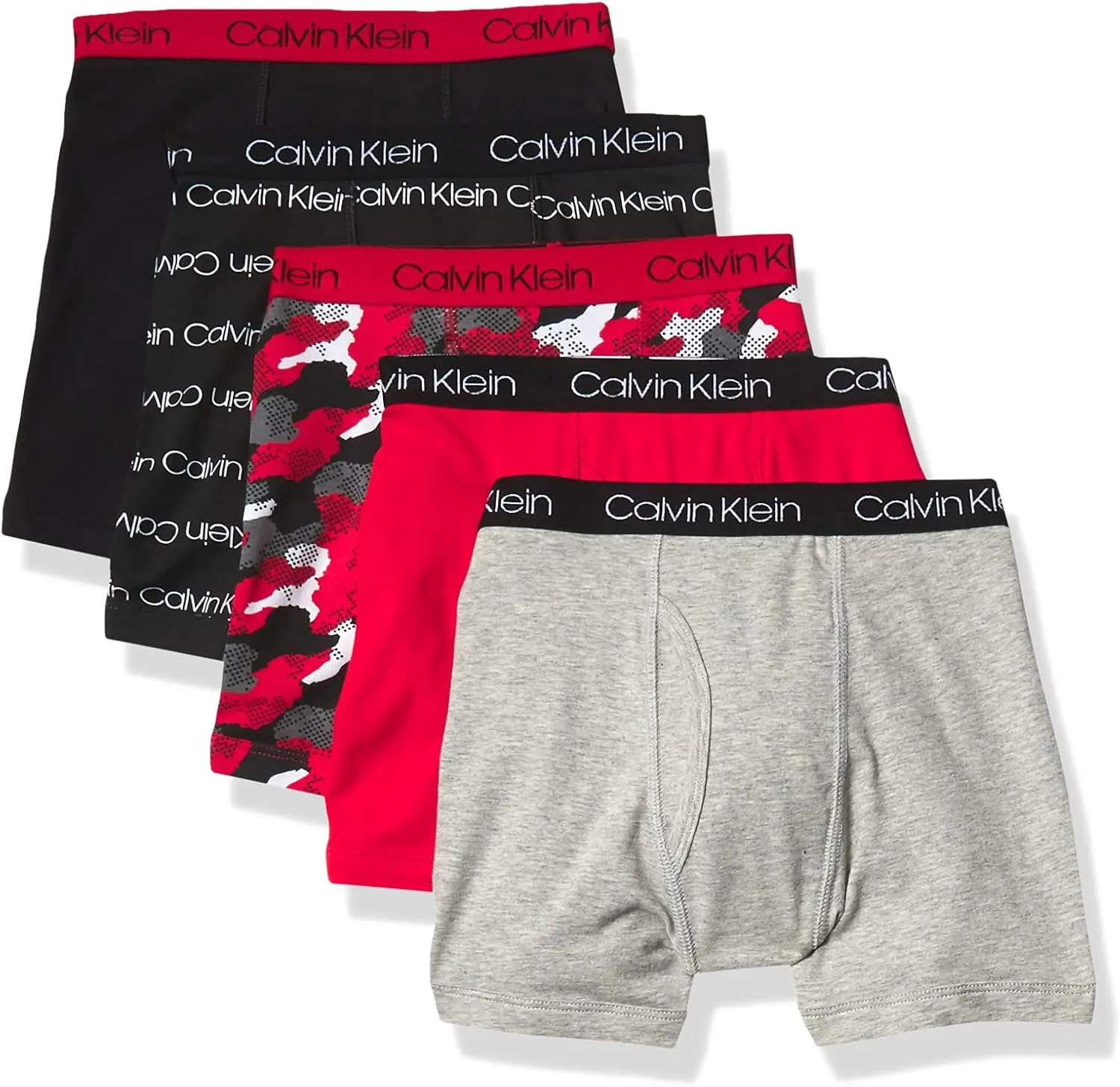 Calvin Klein Boys' Modern Cotton Boxer Briefs (5 Pack)