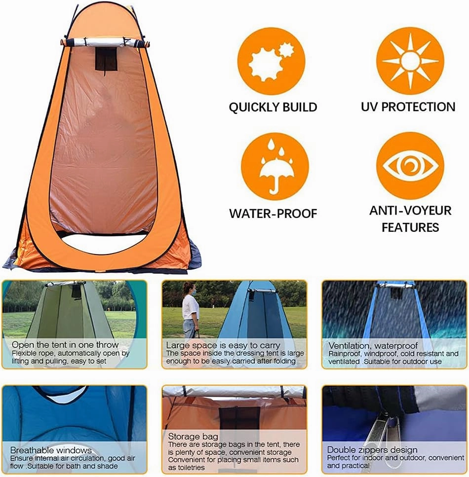 Camping Shower Tent with Storage Bag Pop Up Toilet Tent Privacy Beach Tents Shelters Portable Outdoor Changing Room for Outdoor Camping Fishing Beach