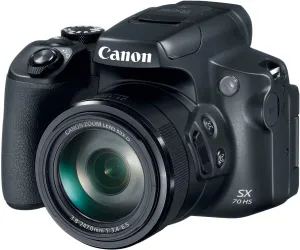 Canon Powershot SX70 20.3MP Digital Camera 65x Optical Zoom Lens 4K Video 3-inch LCD Tilt Screen (Black)