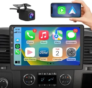 Car Radio Stereo 2 64GB for Chevy Chevrolet Silverado 2007-2013 Tahoe Equinox GMC Sierra Yukon with CarPlay Android Auto