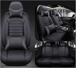 Car Seat Cover Waterproof Full Set Leather, for Smart Brabus forfour (W 453) 2016 2017 2018, Leather 5-Seat Car Seat Covers All Weather Front and Rear Seat Cover Protector (Color : C)