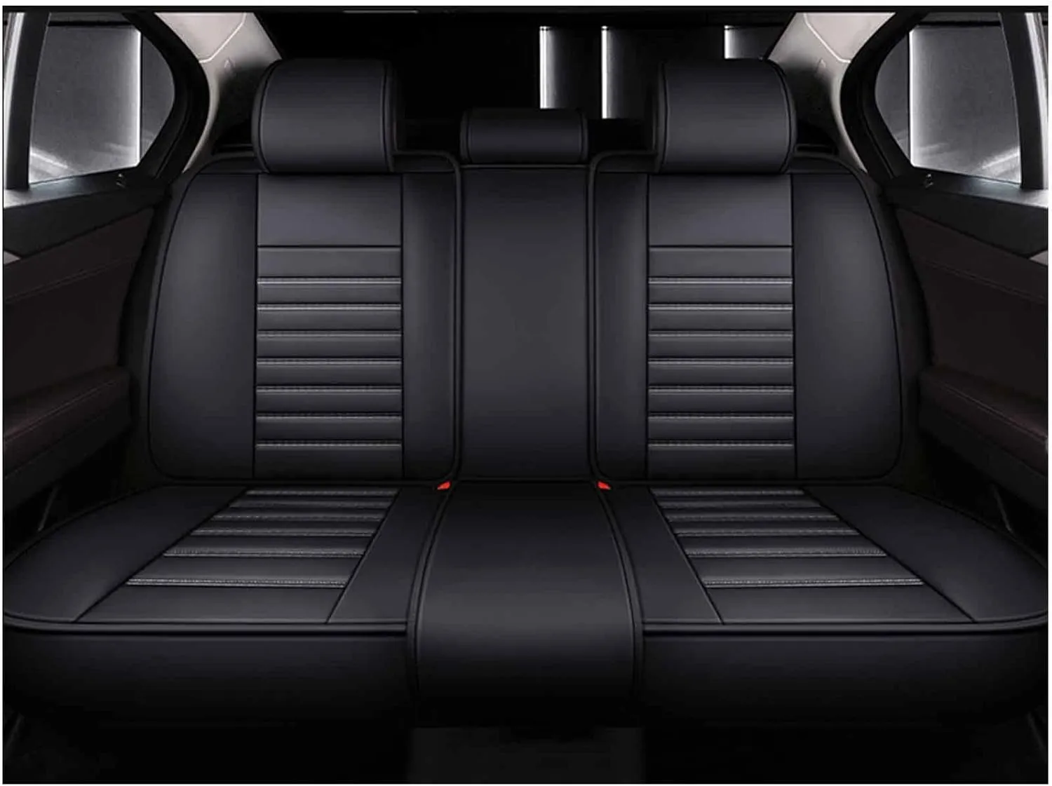 Car Seat Cover Waterproof Full Set Leather, for Smart Brabus forfour (W 453) 2016 2017 2018, Leather 5-Seat Car Seat Covers All Weather Front and Rear Seat Cover Protector (Color : C)