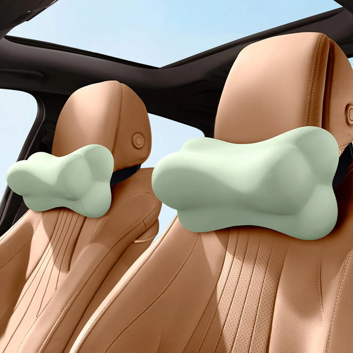 Car Seat Headrest Pillow Lumbar Support Cushion for Citro?n Nemo/Xantia/Xsara, Comfortable and Skin-Friendly Car Neck Support Pillow Interior Accessories,D-1 headrest