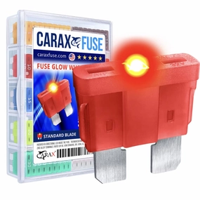 CARAX Glow Fuse Premium ATC/ATO/ATS LED Automotive Fuse Smart Auto Glow for Easy Identification Mix 100 pcs
