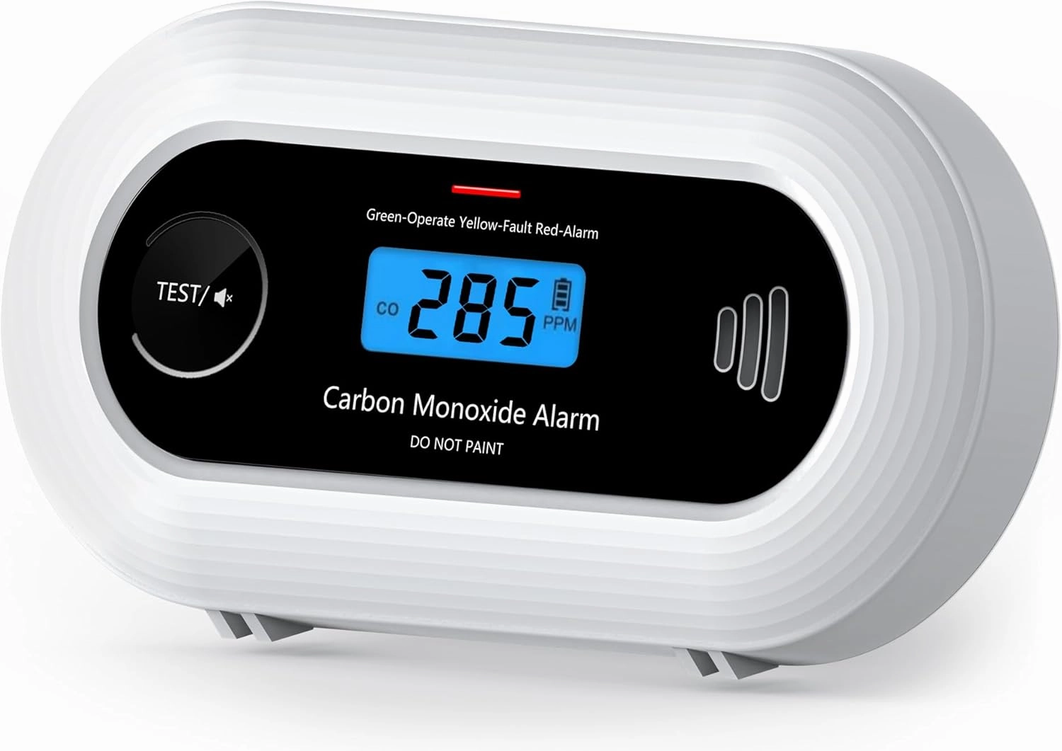 Carbon Monoxide Detector Alarm, KARUOTOP Portable 10-Year Battery CO Alarm with Digital LCD Display, Battery Powered CO Detector for Home, Office and Travel