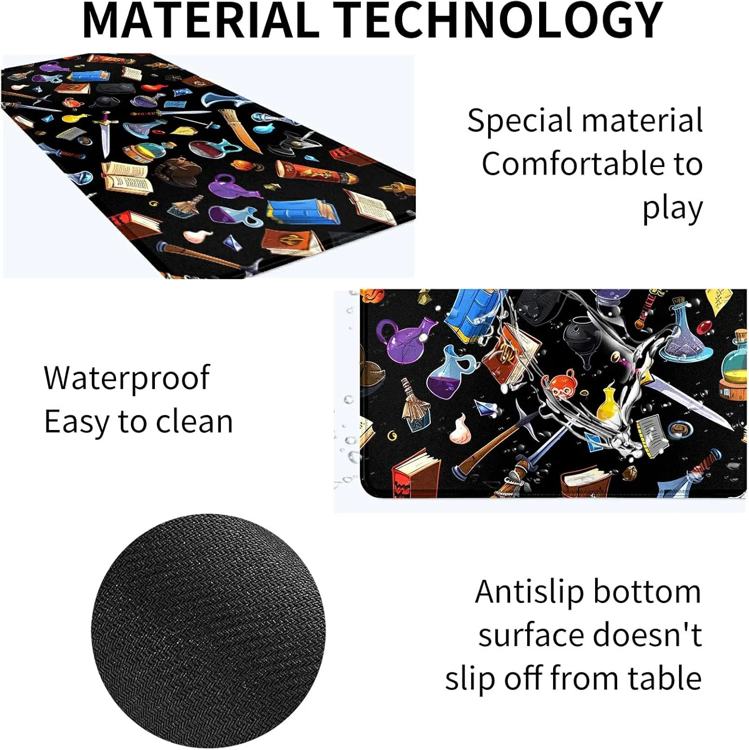 Cartoon Chemical Ware Card Mat for MTG & TCG Playmat Mouse Pad,23.6" x 13.8" Game Mat Trading Card Game Playmats Table Mat Perfect for Card Games Video Games Computer Office