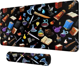 Cartoon Chemical Ware Card Mat for MTG & TCG Playmat Mouse Pad,23.6" x 13.8" Game Mat Trading Card Game Playmats Table Mat Perfect for Card Games Video Games Computer Office