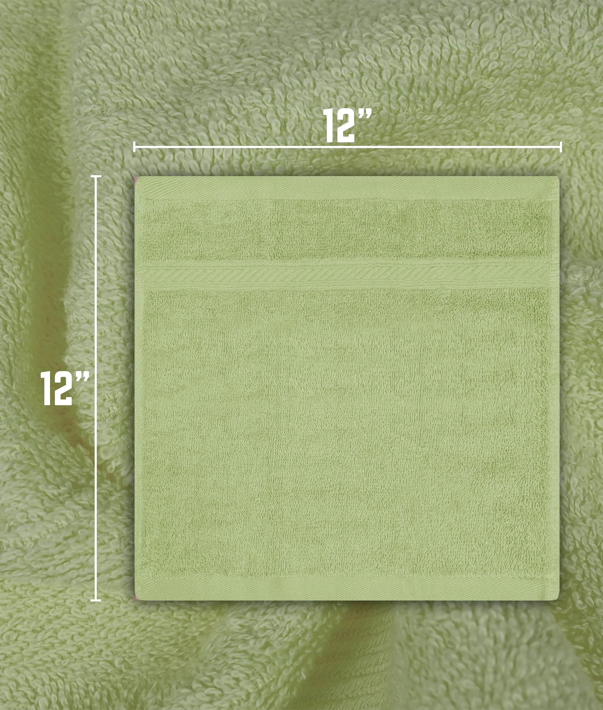 CH 100% Cotton Washcloths Pack of 12 - (12 x 12) - Ultra Soft Towels for Bathroom and Home, High Durability and Absorbency, Convenient and Stylish Wash Cloths - Bright Multicolors