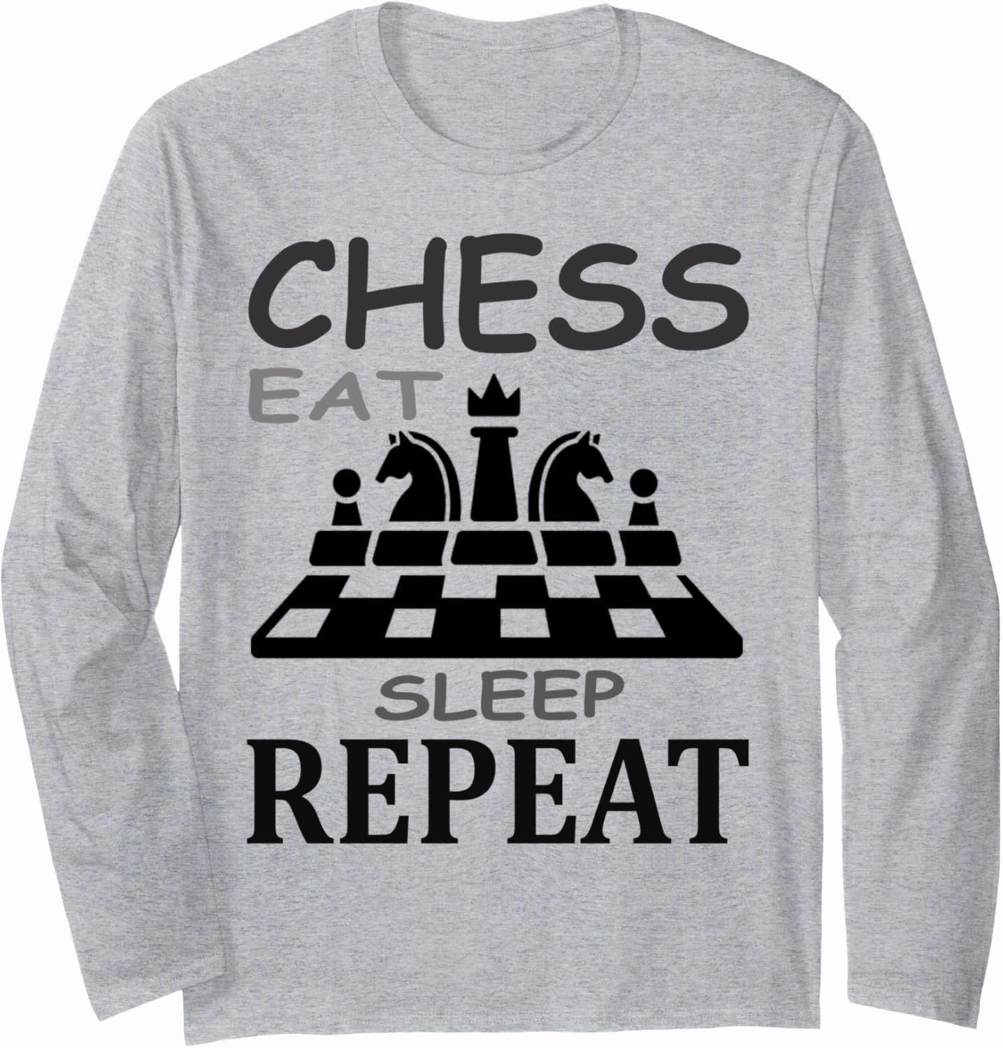 Chess Play T-Shirt Chessboard Chess Mat Gift Idea Long Sleeve T-Shirt