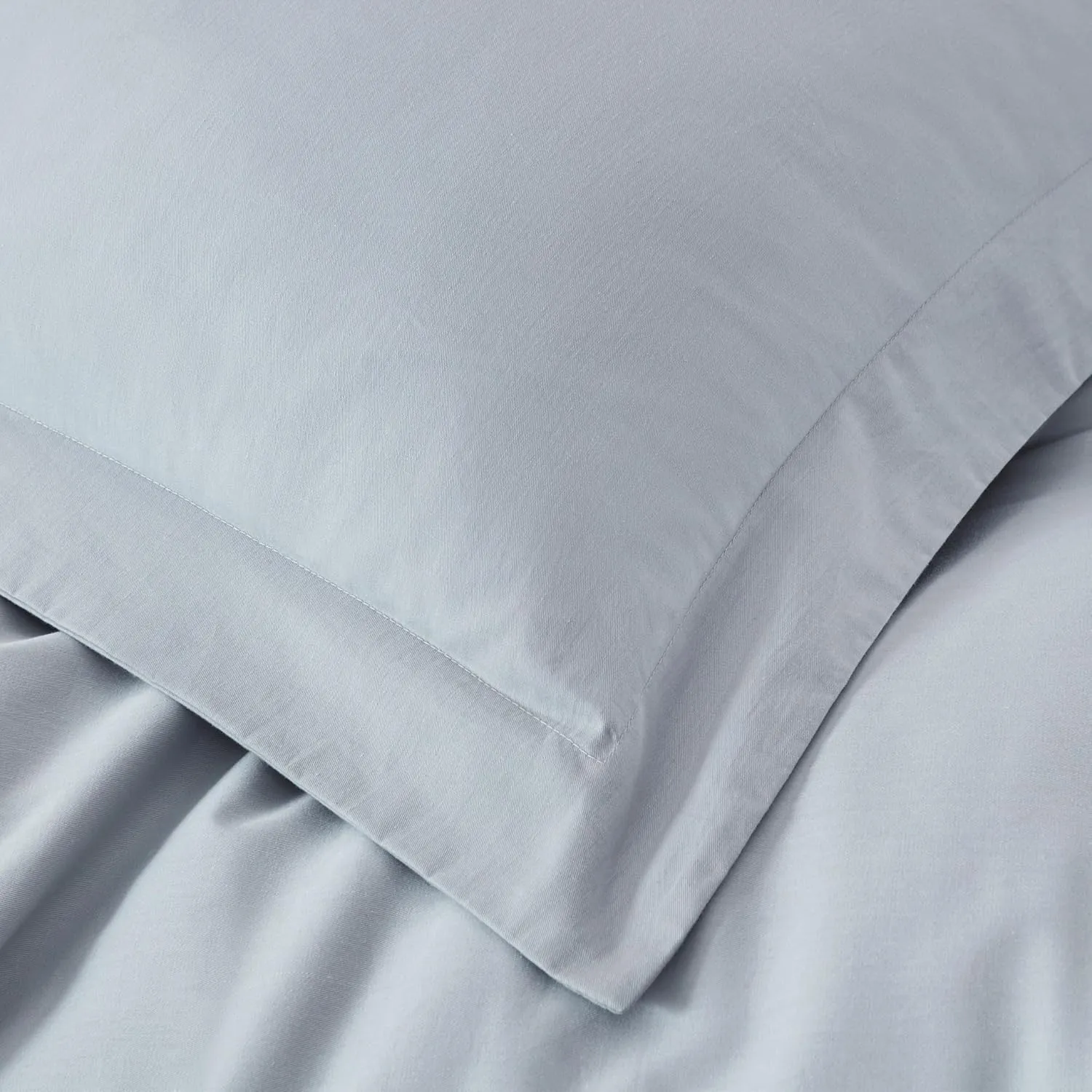 Chezmoi Collection Solid Silver Gray Cotton Comforter Set King Size, 3-Piece Luxury Soft Breathable Smooth Cooling 250TC Cotton Twill Lightweight Bedding Comforter for All Season