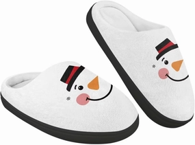 Christmas Plush Slippers for Kids Cozy Winter Warm Fuzzy Cotton Flannel House Slippers Breathable Anti-Skid Outdoor Slippers for Child US 9-15