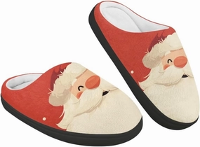 Christmas Plush Slippers for Kids Cozy Winter Warm Fuzzy Cotton Flannel House Slippers Breathable Anti-Skid Outdoor Slippers for Child US 9-15