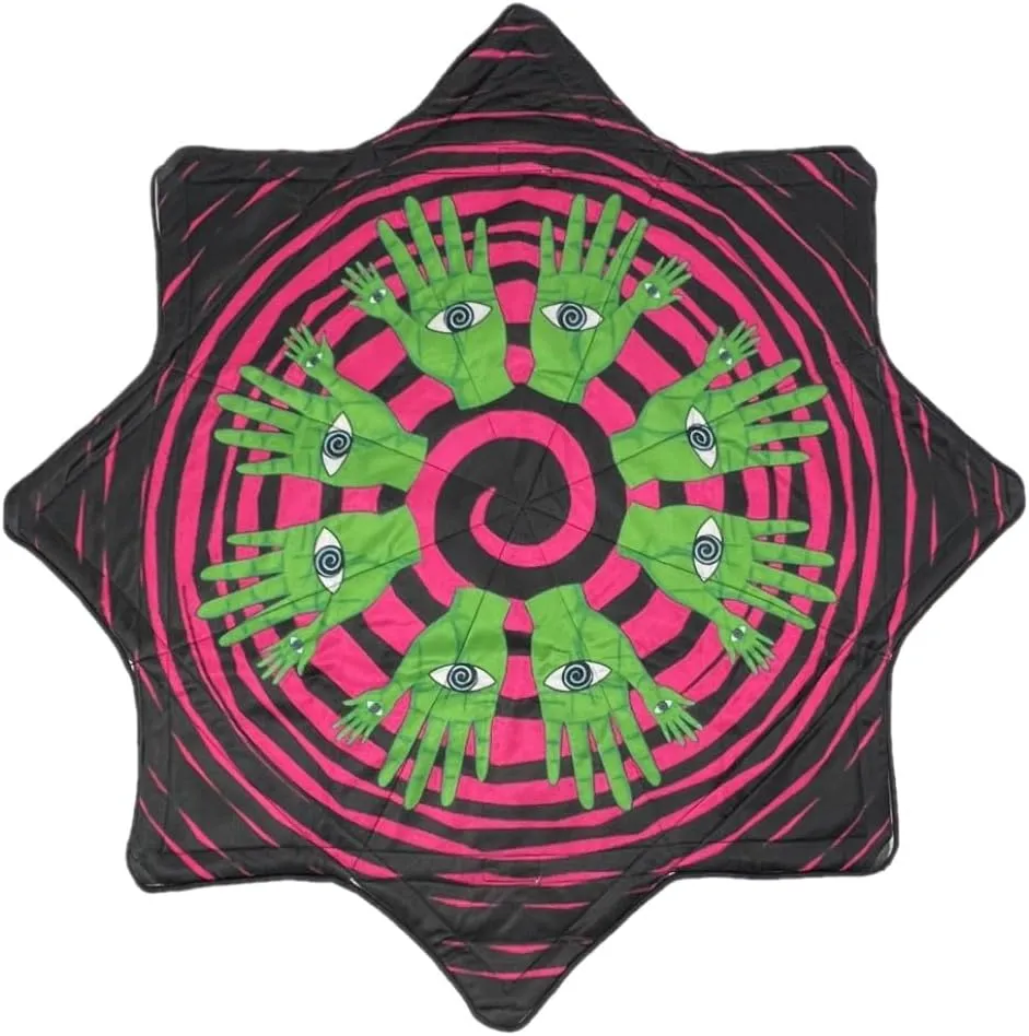Classic Flow Star - for Beginners & Advanced - Fun & Challenging Flow Toy - Vibrant Colors & Patterns - 27” Diameter - 15 Ounce Weight- UV Reflective (Seeing Palms)