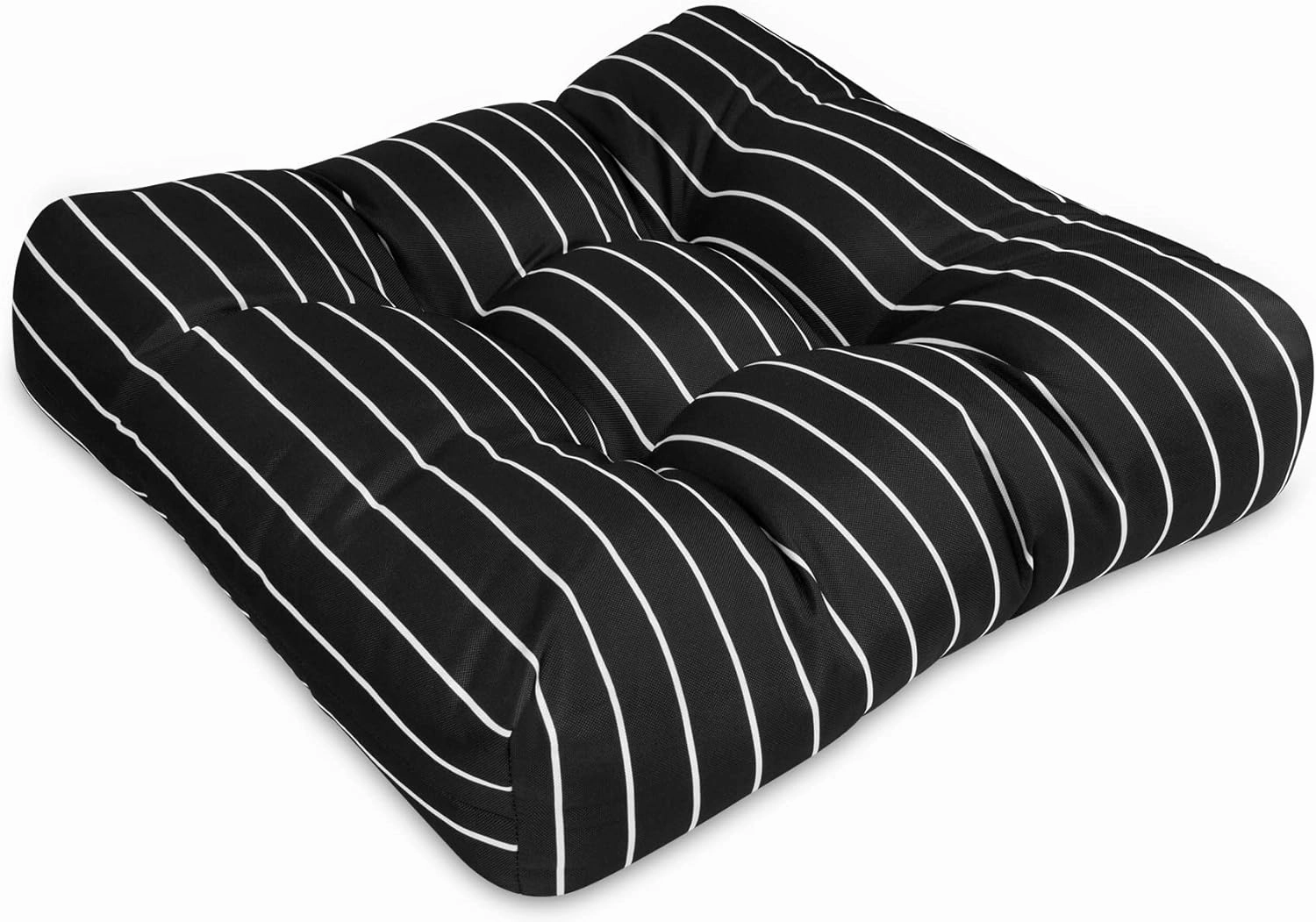 Classic Accessories Outdoor Chair Cushion, 2 Pack, Black Ink, Stripe, 19"W, Outdoor Chair Cushions, Patio Chair Cushions, Patio Cushions