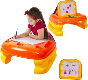 COLOR TREE Kids Easel for Boys and Girls -Educational Learning Desk Drawing Board with Magnetic Letters,Magnet Number, White Board Marker, Drawing Tool,Eraser