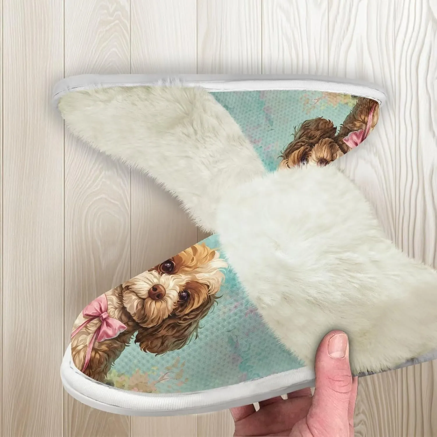 Coloranimal Womens Slippers Fuzzy Slippers Women Warm Slippers House Shoes with Soft Plush Comfy Bedroom Shoes Casual Winter Slippers