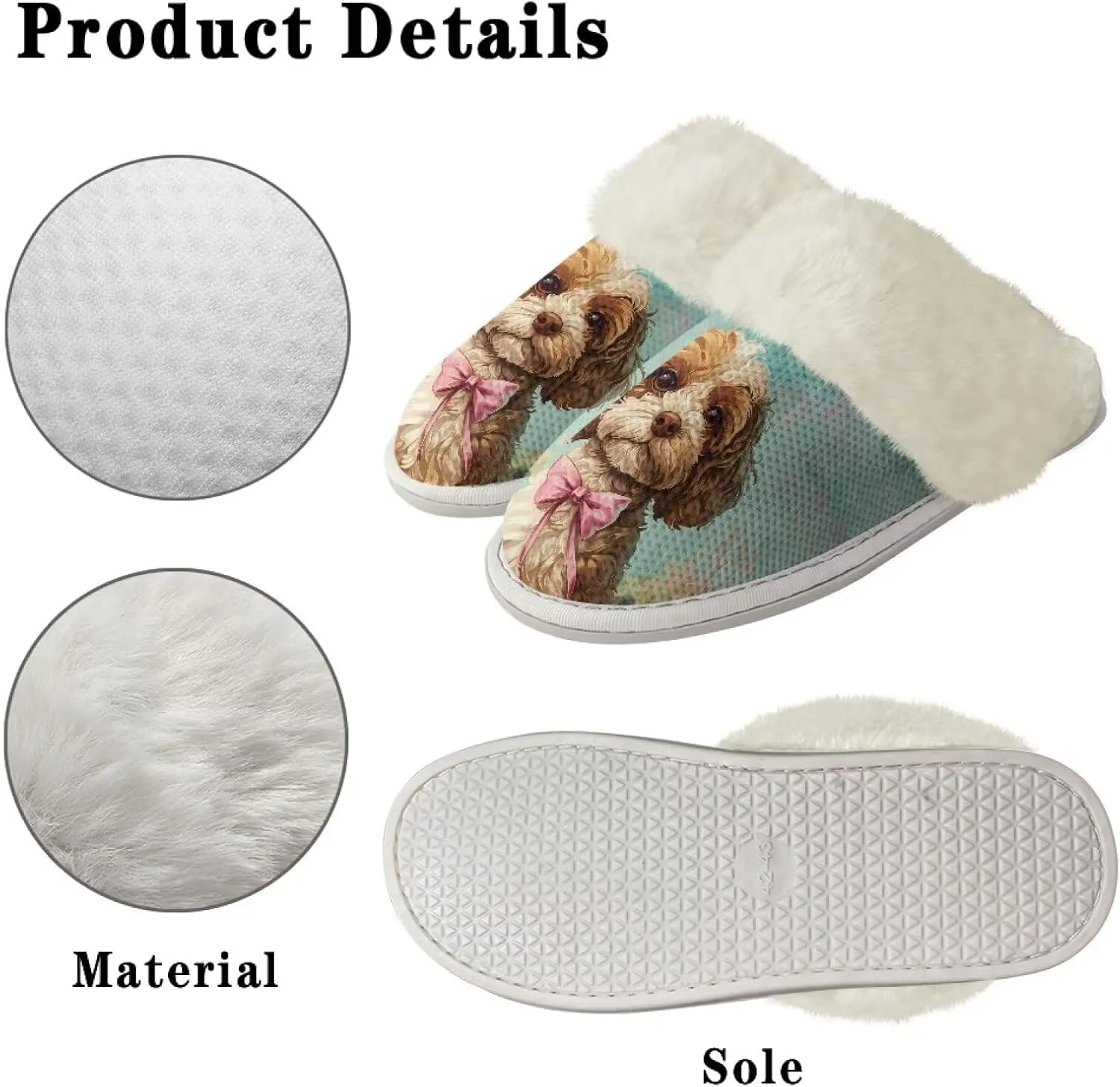Coloranimal Womens Slippers Fuzzy Slippers Women Warm Slippers House Shoes with Soft Plush Comfy Bedroom Shoes Casual Winter Slippers