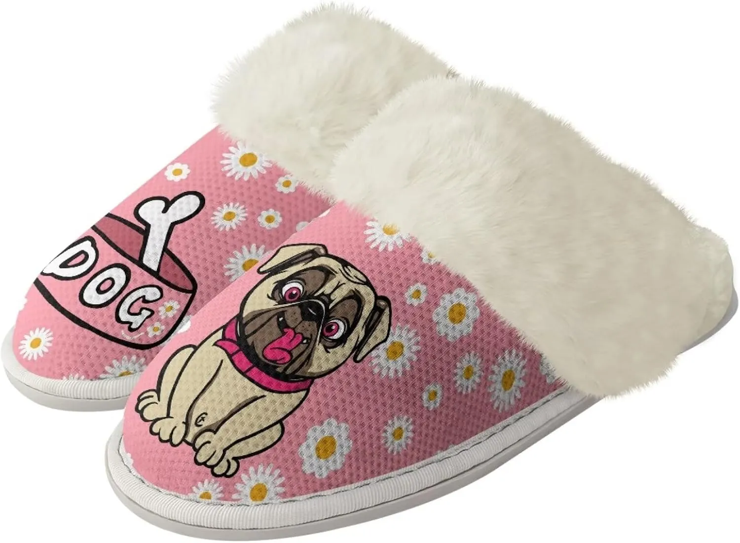 Coloranimal Womens Slippers Fuzzy Slippers Women Warm Slippers House Shoes with Soft Plush Comfy Bedroom Shoes Casual Winter Slippers