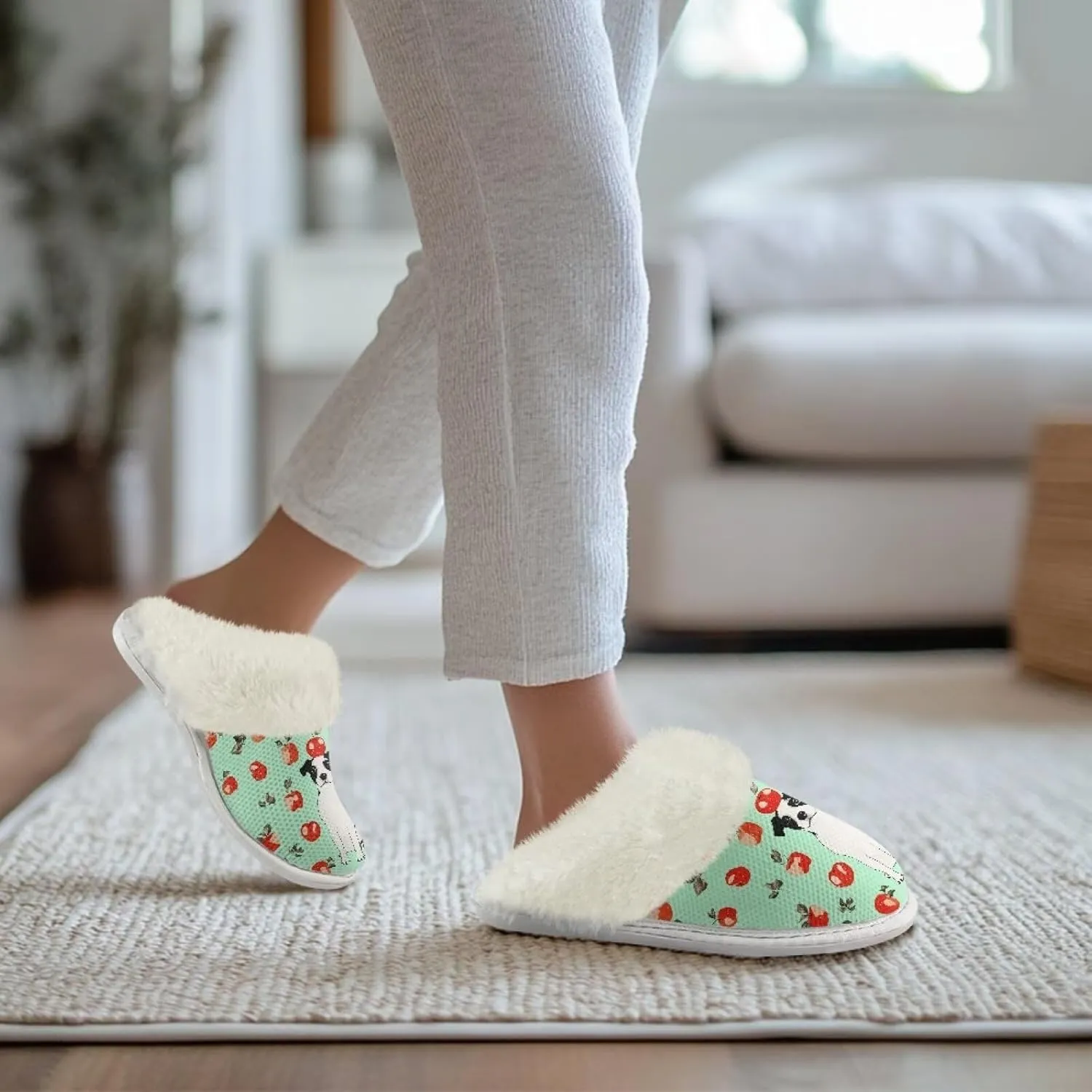 Coloranimal Womens Slippers Fuzzy Slippers Women Warm Slippers House Shoes with Soft Plush Comfy Bedroom Shoes Casual Winter Slippers