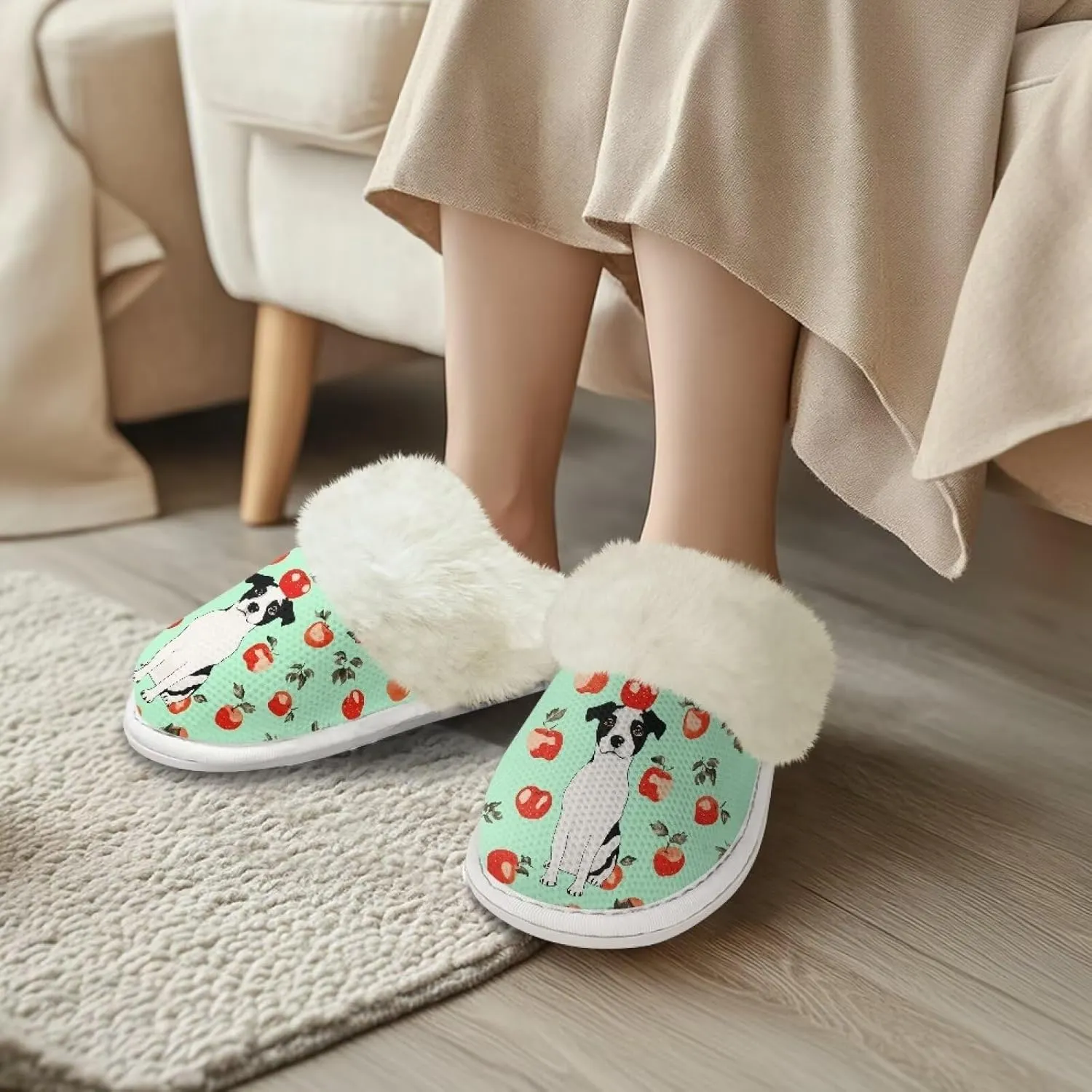 Coloranimal Womens Slippers Fuzzy Slippers Women Warm Slippers House Shoes with Soft Plush Comfy Bedroom Shoes Casual Winter Slippers