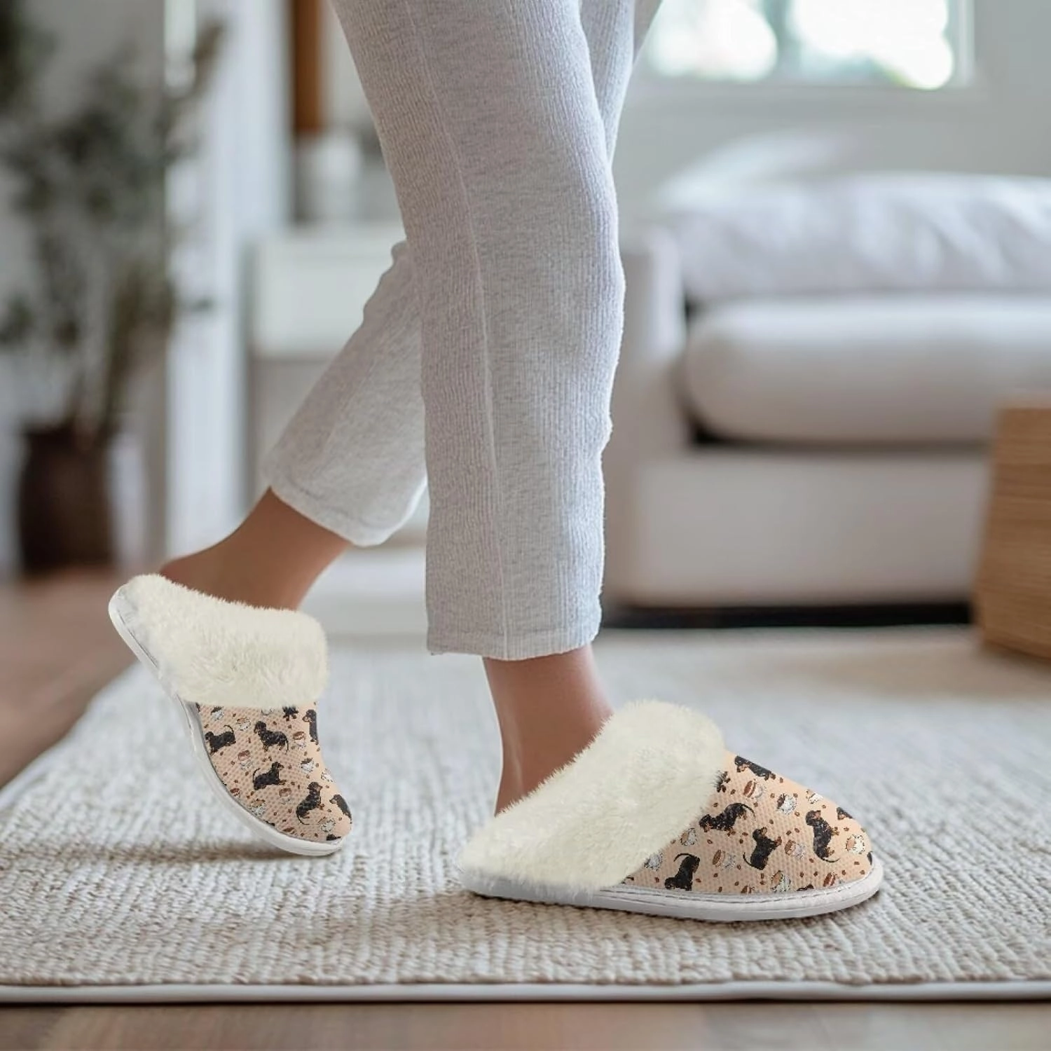 Coloranimal Womens Slippers Fuzzy Slippers Women Warm Slippers House Shoes with Soft Plush Comfy Bedroom Shoes Casual Winter Slippers