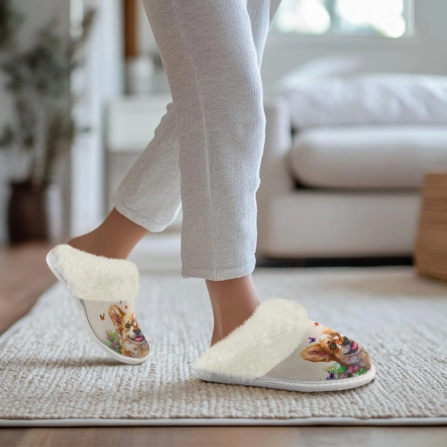 Coloranimal Womens Slippers Fuzzy Slippers Women Warm Slippers House Shoes with Soft Plush Comfy Bedroom Shoes Casual Winter Slippers