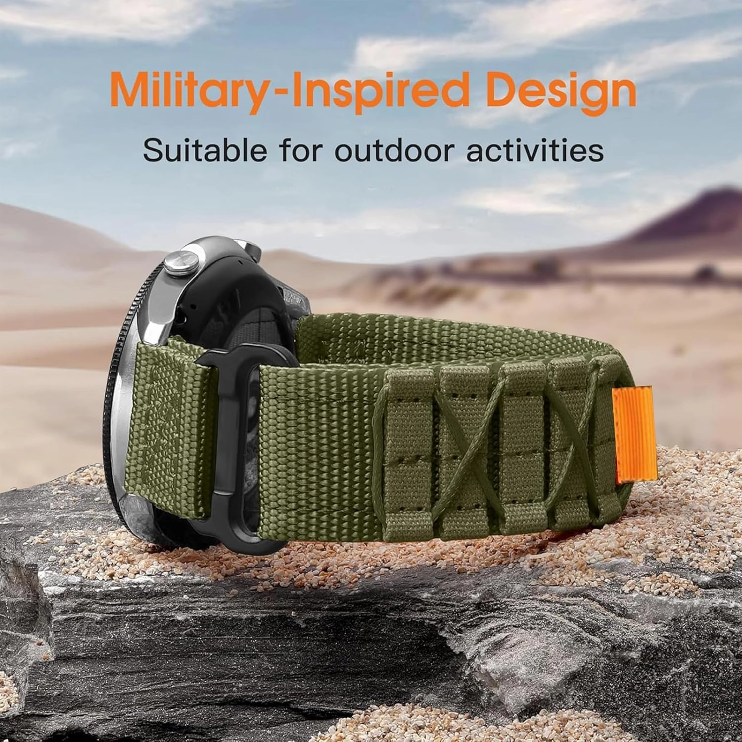Compatible with Amazfit Bip 6 bands, Rugged Nylon Sports Strap with Woven Loop Design Compatible with Amazfit Smart Watch
