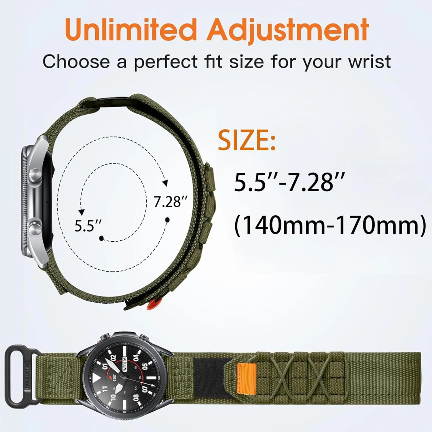 Compatible with Amazfit Bip 6 bands, Rugged Nylon Sports Strap with Woven Loop Design Compatible with Amazfit Smart Watch