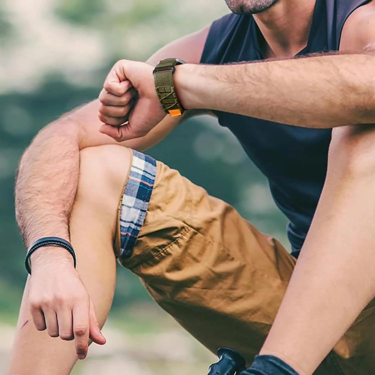 Compatible with Amazfit Bip 6 bands, Rugged Nylon Sports Strap with Woven Loop Design Compatible with Amazfit Smart Watch