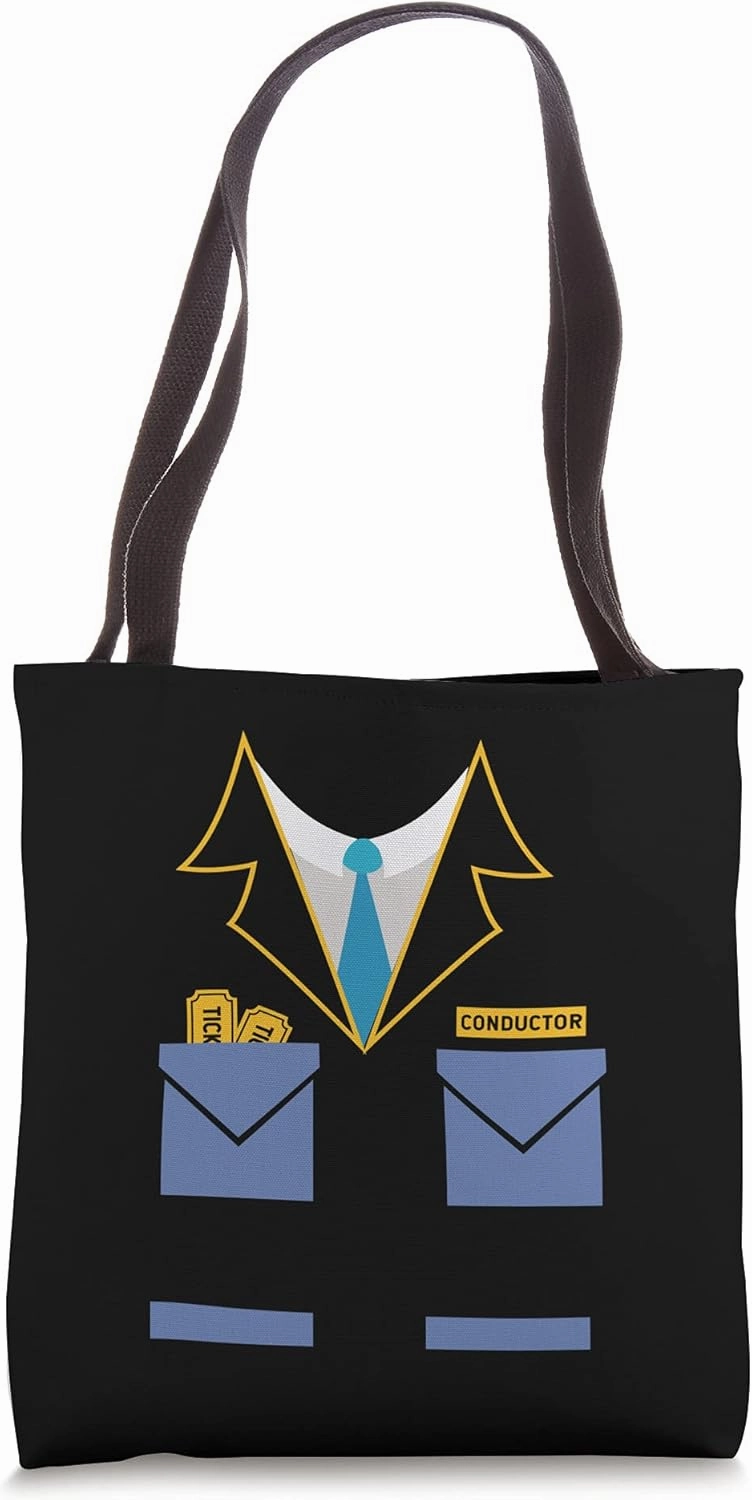 Cool Awesome Halloween Tee Train Conductor Costume Tote Bag