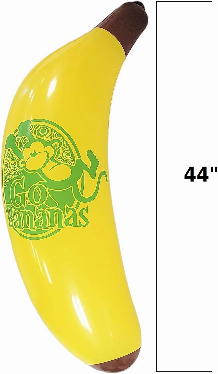 Cool Yellow Inflatable Banana (44") Vinyl. Safe Inflate Fruit. Pool Toy. Party Decoration.