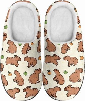Cotton Slippers, Winter Non-Slip Slippers for Women，Women's Winter House Shoes Indoor and Outdoor Size 34-50