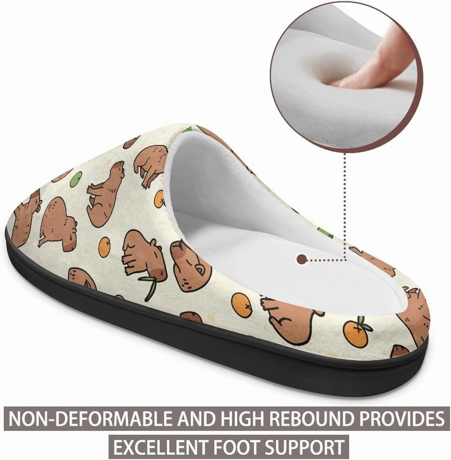 Cotton Slippers, Winter Non-Slip Slippers for Women，Women's Winter House Shoes Indoor and Outdoor Size 34-50