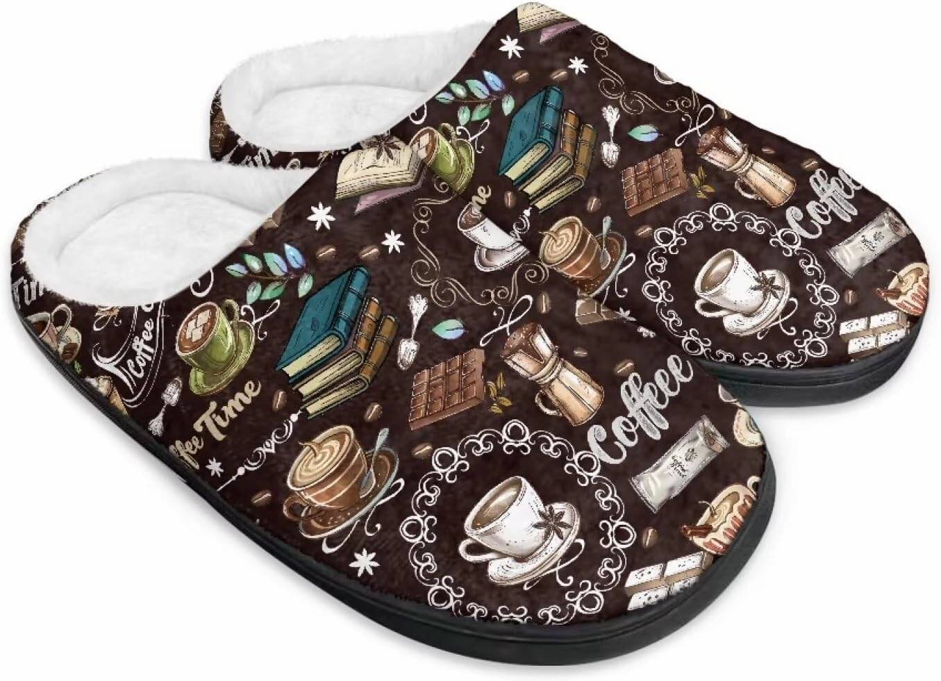 Cotton Slippers, Winter Non-Slip Slippers for Women，Women's Winter House Shoes Indoor and Outdoor Size 34-50