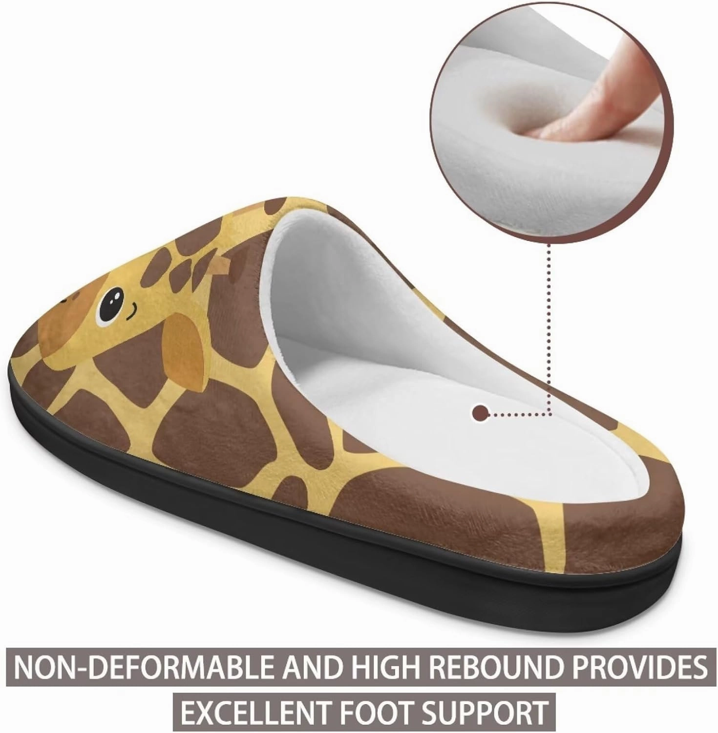 Cotton Slippers, Winter Non-Slip Slippers for Women，Women's Winter House Shoes Indoor and Outdoor Size 34-50