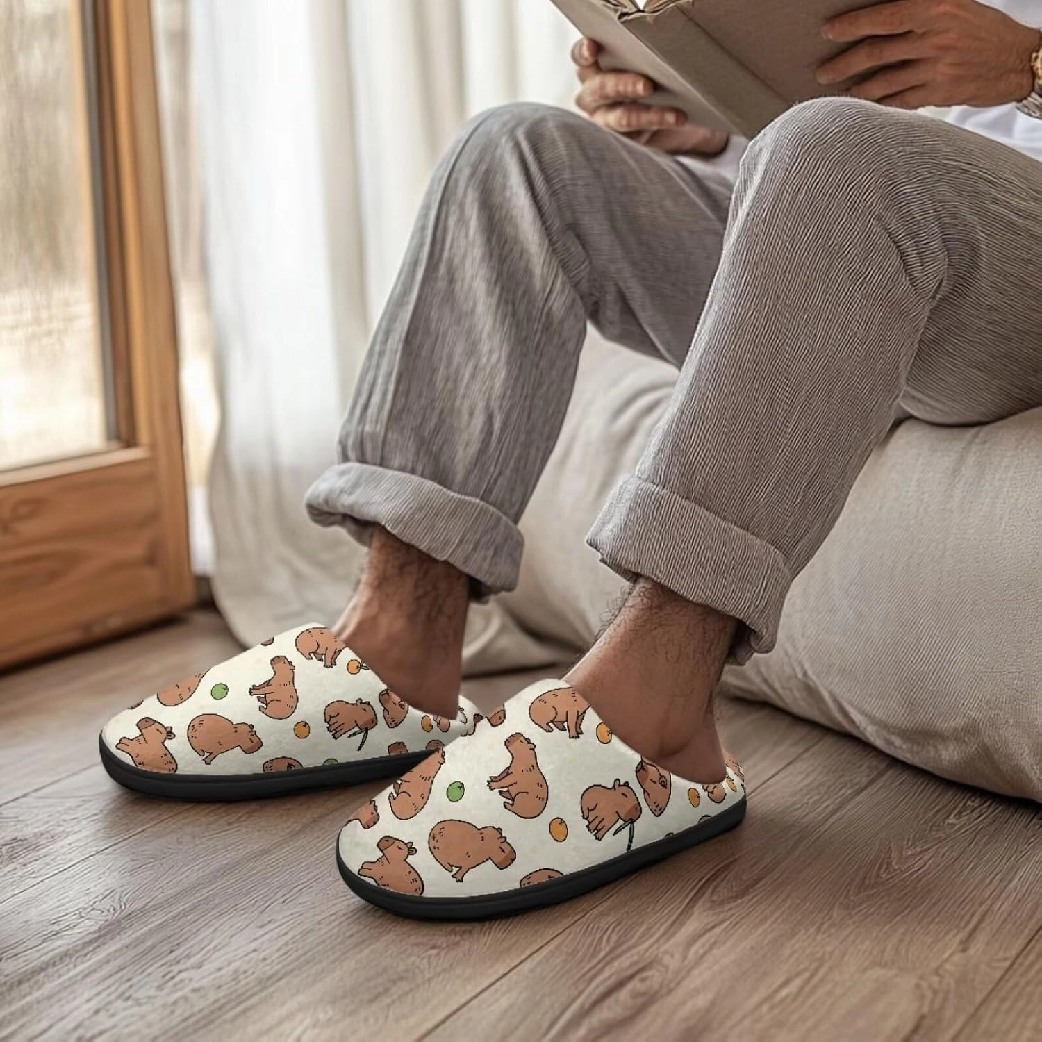 Cotton Slippers, Winter Non-Slip Slippers for Women，Women's Winter House Shoes Indoor and Outdoor Size 34-50