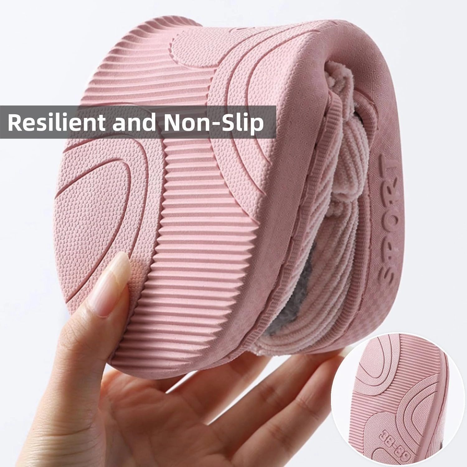 Cotton Slippers Women Men Plush Couples Home Slippers Fluffy Winter Warm Slippers Slip-On House Slippers Fuzzy Anti-Skid Indoor Outdoor Shoes Cozy Bedroom Slippers