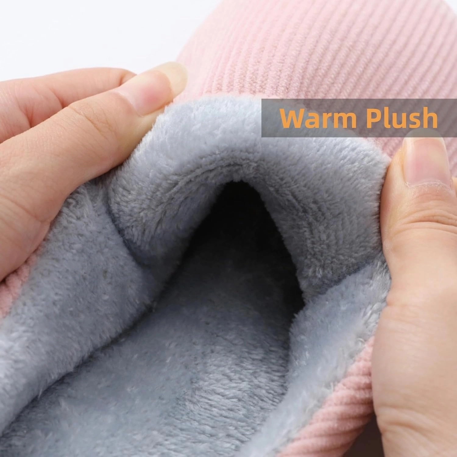 Cotton Slippers Women Men Plush Couples Home Slippers Fluffy Winter Warm Slippers Slip-On House Slippers Fuzzy Anti-Skid Indoor Outdoor Shoes Cozy Bedroom Slippers