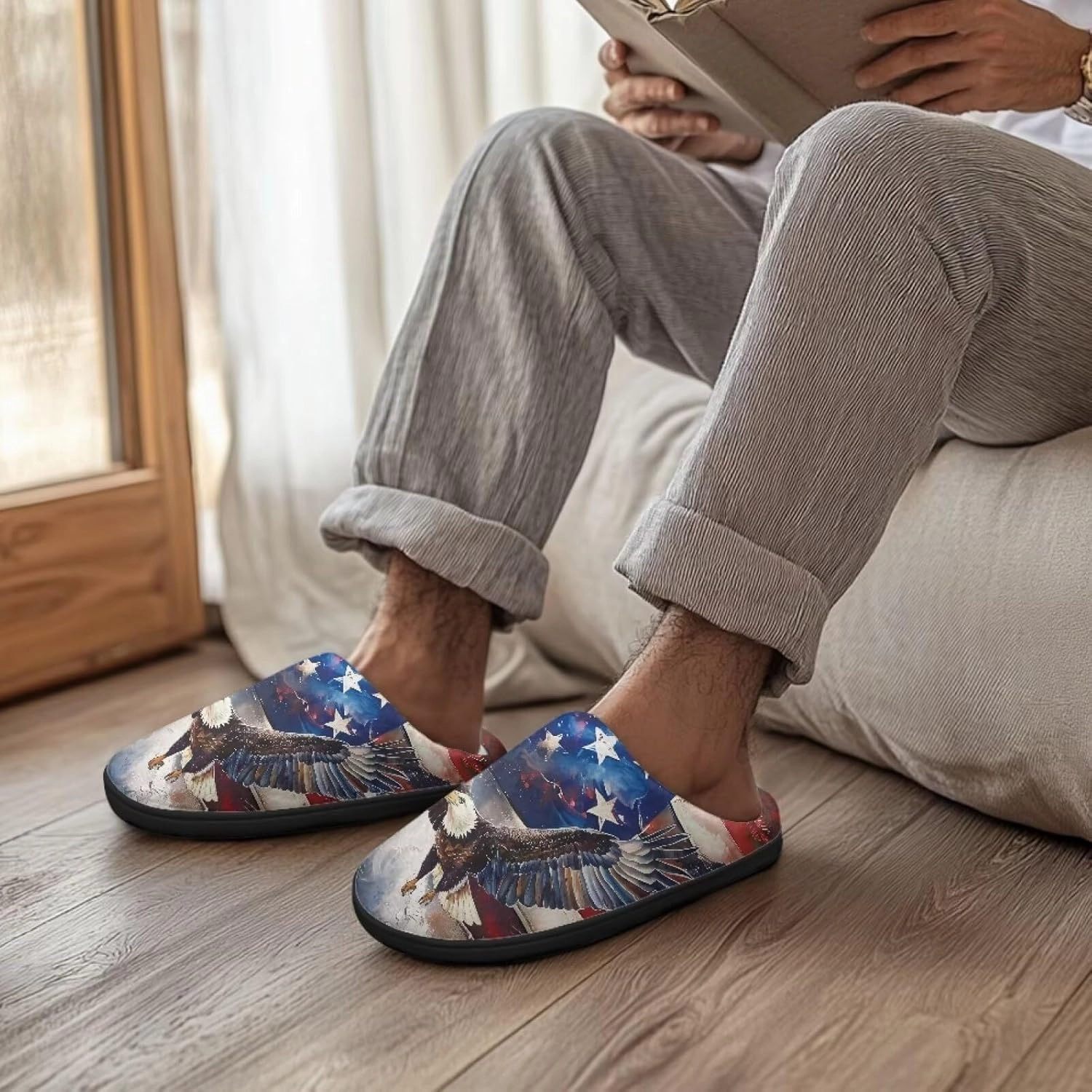 Cotton Slippers, Women's Fuzzy Slippers, House Shoes, Indoor & Outdoor, Size 34-50 (EUR), 3-15 (US) (Women), 8-15 (Men) for Women & Men