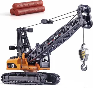 Crawler Crane Toy with Simulation Lights - Construction Truck Toy for Boys, Ages 3 and Up