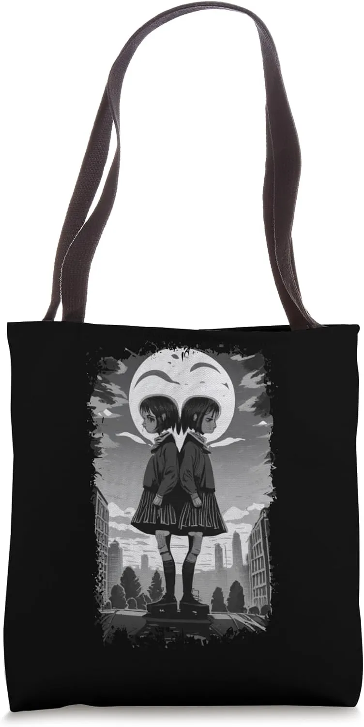 Creepy Cute Revenge And Sorrow Sister Twins Occult Day Tote Bag