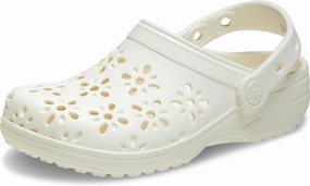 Crocs Unisex-Child Classic Clogs with Floral Cut Out Design, Kids and Toddler Shoes
