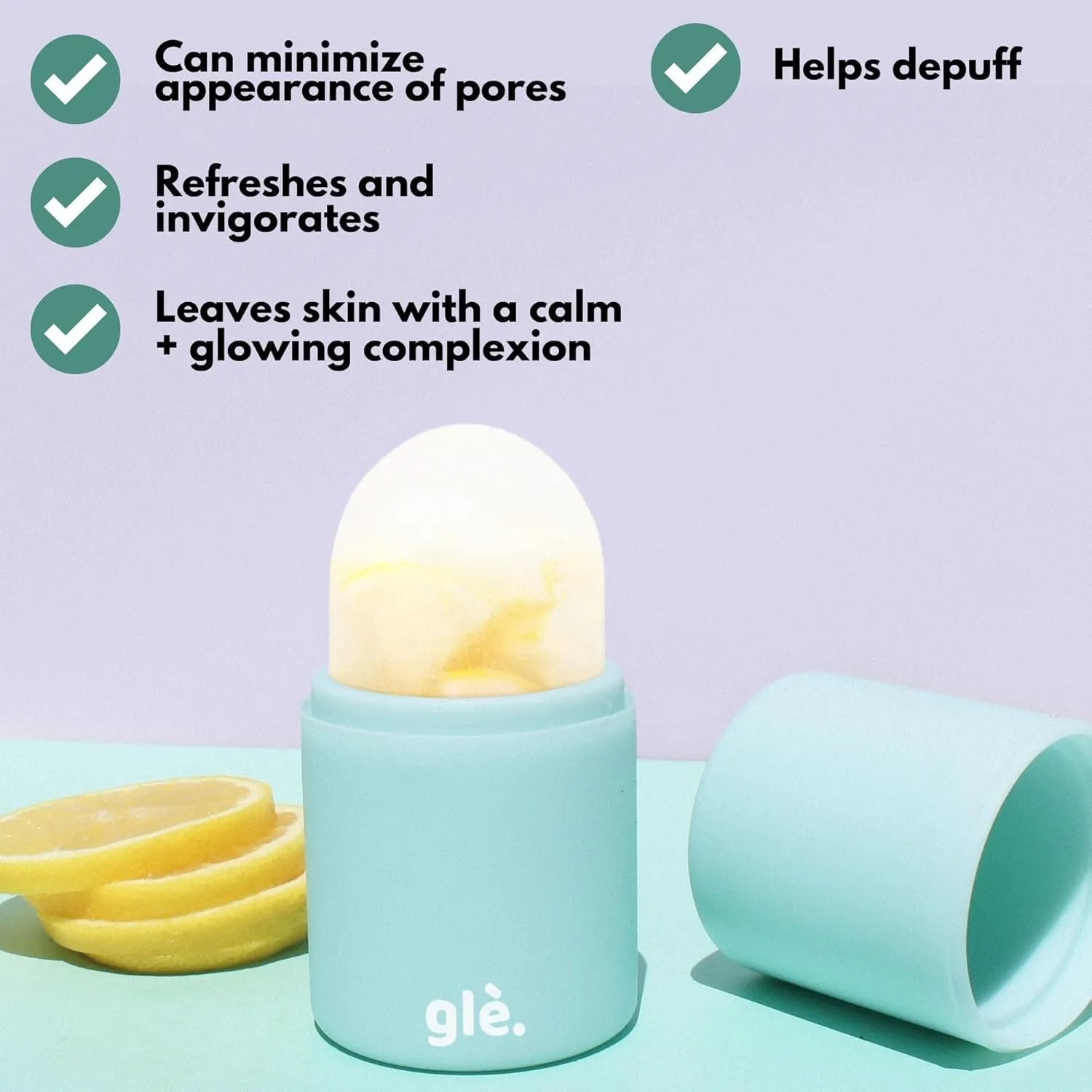 Cryotherapy Ice Massager Infused with Vitamin C - Cryo ICY Pops Face Massage Ice Roller | Cryotherapy Cooling Facial Ice Massager - for Face & Eyes